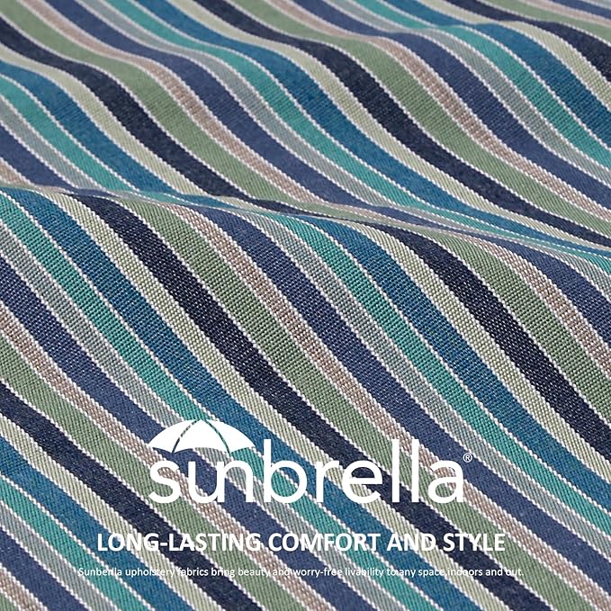 Sunbrella Decorative Outdoor Water Repellent Throw Pillows with Inserts, Set of 4, 20" x12" Pillows for Patio, Backyard, Bed, Couch, and Patio Furniture, Swell Turquoise