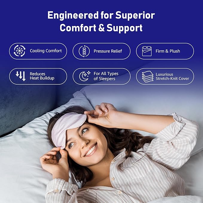 REVO Sleep Gel Memory Foam Mattress, 14-Inch Queen – Cooling Mattress with Contouring Gel Foam, Pressure Relief & Balanced Support – Soft, Breathable Comfort for Deep Sleep