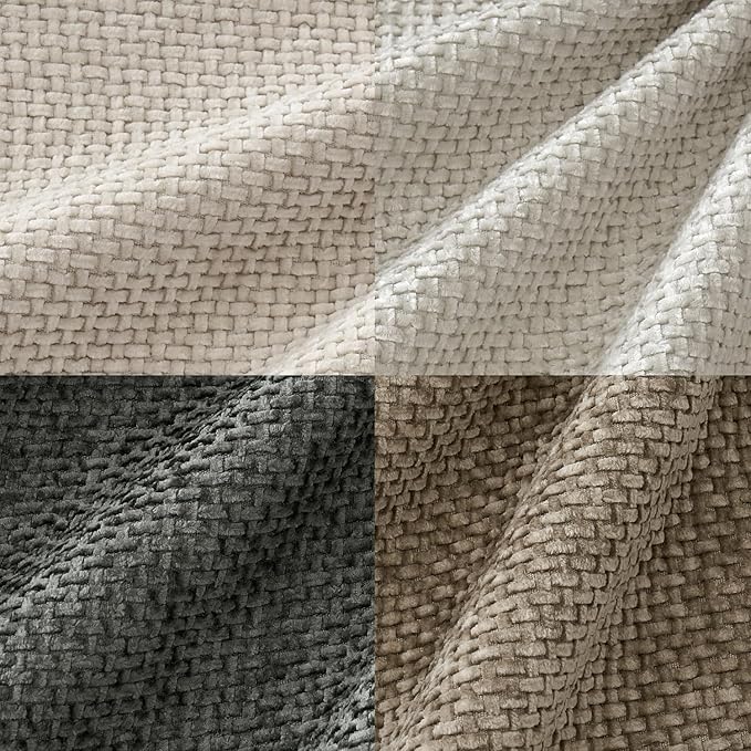 MIULEE Pack of 4 Couch Throw Pillow Covers 16x16 Inch Neutral Soft Decorative Chenille Pillow Covers Farmhouse Boho Cushion Covers for Home Decor Sofa Bedroom Living Room