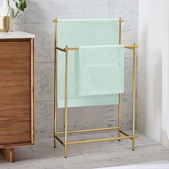 Ultra Soft 3 Pack Cotton Towel Set, Contains a Bath Towels 28x55 inch, a Hand Towels 16x24 inch & a Wash Coths 12x12 inch, Ideal Everyday use, Compact & Lightweight - Sea Green