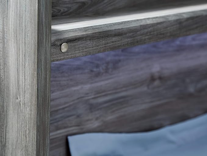 Signature Design by Ashley Cambeck Farmhouse Panel Headboard ONLY with USB Charging Stations, Full, Whitewash