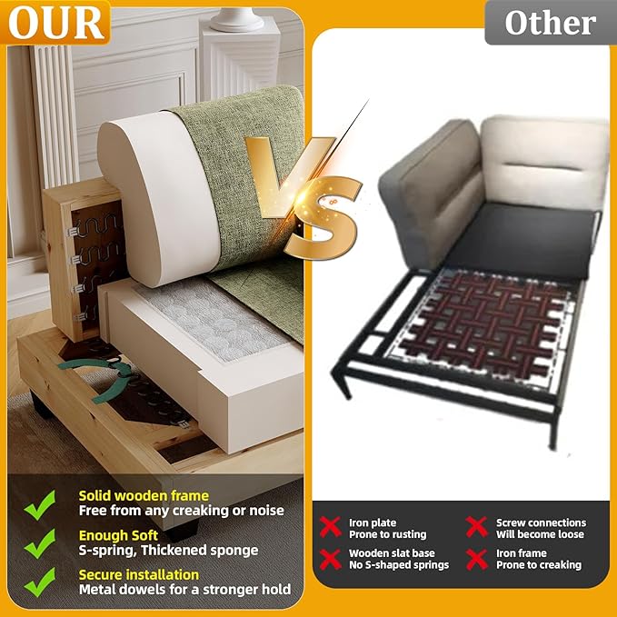 Oversized Accent Chairs Set of 2,Large Armchair with Armrest Organizer,Deep Seat,Big Reading Chair,Comfy Living Room Chairs,Sofa Chair for Bedroom,Chenille,Green