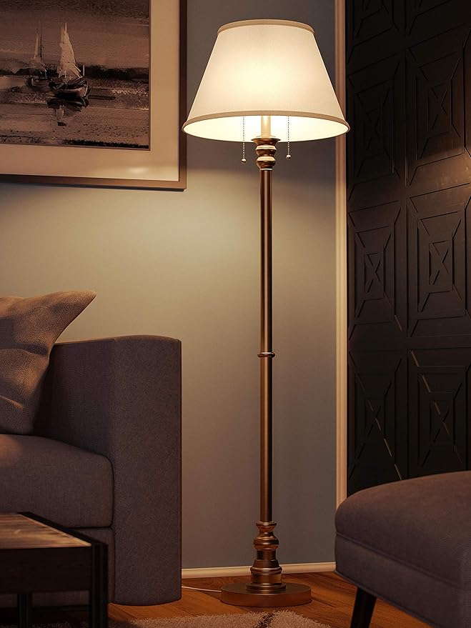 Kenroy Home 30438AB Spyglass Floor Lamps, Medium, Antique Brass