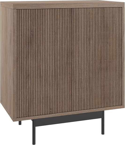 Henn&Hart 28" Wide Rectangular Accent Cabinet in Weathered Gray, for Home, Living Room, Bedroom, Entertainment Room, Office