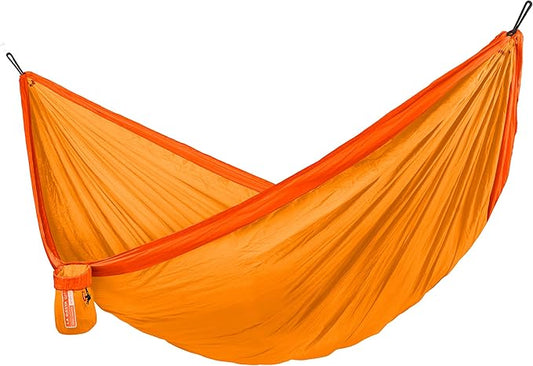 LA SIESTA Colibri 3.0 Outdoor Hammock & Tree Straps - Portable Camping Hammock for Hiking, Travel, and Backpacking - Breathable Nylon Single Person Hammock, Sunrise