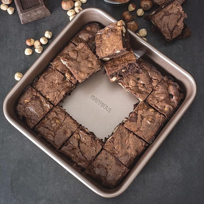 Passionate Baker PFOA free Nonstick Baking Pans Bundle of 6 items: 9 inch Round Cake Pans, 9 x 13 inch Cake Baking Pan, Square, Loaf, Muffin Tin