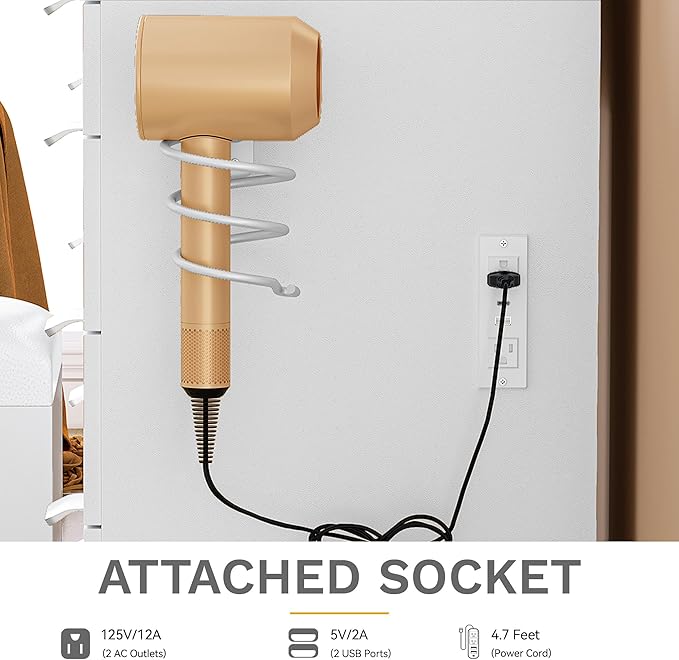 DWVO Makeup Vanity Table with Stool, Large Mirror, 10 Drawers, LED Lights with 3 Color Settings, USB & Power Outlets, Glass Top Dressing Table