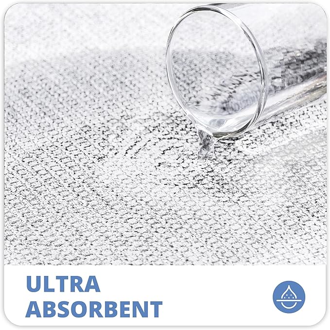 Bath Mat,Ultra Thin Bathroom Rugs,Rubber Bath Mats for Bathroom,No Slip Bath Rugs,Quick Dry,Machine Washable,Low Pile,Absorbent,Shower Outside,Sink,Home Decor Accessories.White,1'5"x2'3"(2 Pack)