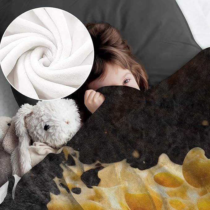 Cheese Blanket for Women Adults, Flannel Cheese Blankets Gifts, Cheese Throw Blanket for Sofa Bed Living Room Soft Warm Cozy Cheese Decor 80" x 60"