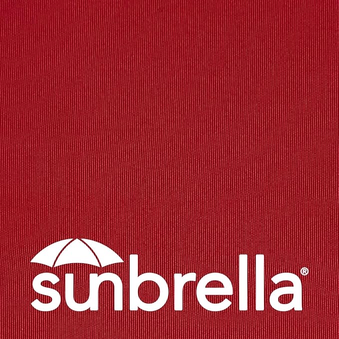 Outdoor Sunbrella Decorative Pillows with Coconut Button Pack of 4, 18" x 18" Outdoor Pillow Set for Couch Bed Throw Patio Sofa, Canvas Jockey Red