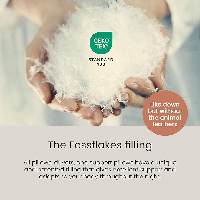 Nordic Sleep, Bed Pillow Hypoallergenic Supportive with Down Alternate, Breathable and Machine Washable, Ideal for Side and Back Sleepers (White Medium High, King (U.S. Standard))