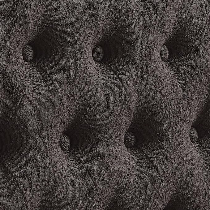 24KF Boucle Upholstered Tufted Button Queen Headboard and Comfortable Fashional Padded Queen/Full Size headboard,6025-Q-Boucle-Dark Gray
