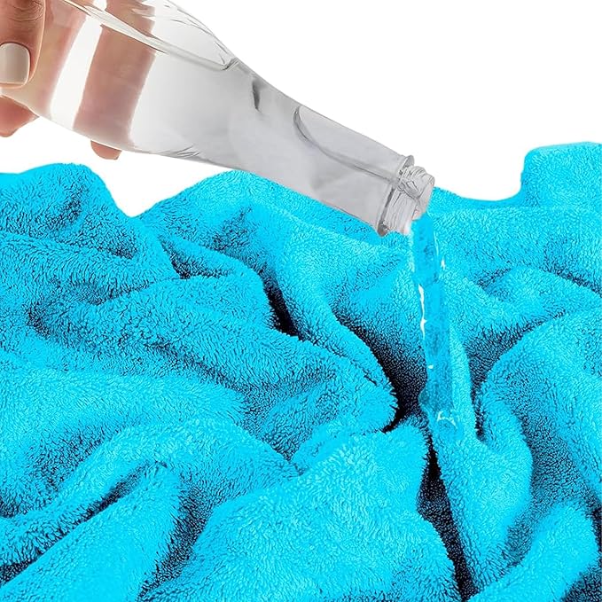 SALBAKOS 100% Turkish Cotton Hand Towel Set of 6 16x30 inch | Heirloom Quality | Hotel & Spa Collection | Ultra Soft, Super Absorbent, Long Lasting Hand Towels | Made in Turkey (Aqua, 6 Hand Towels)