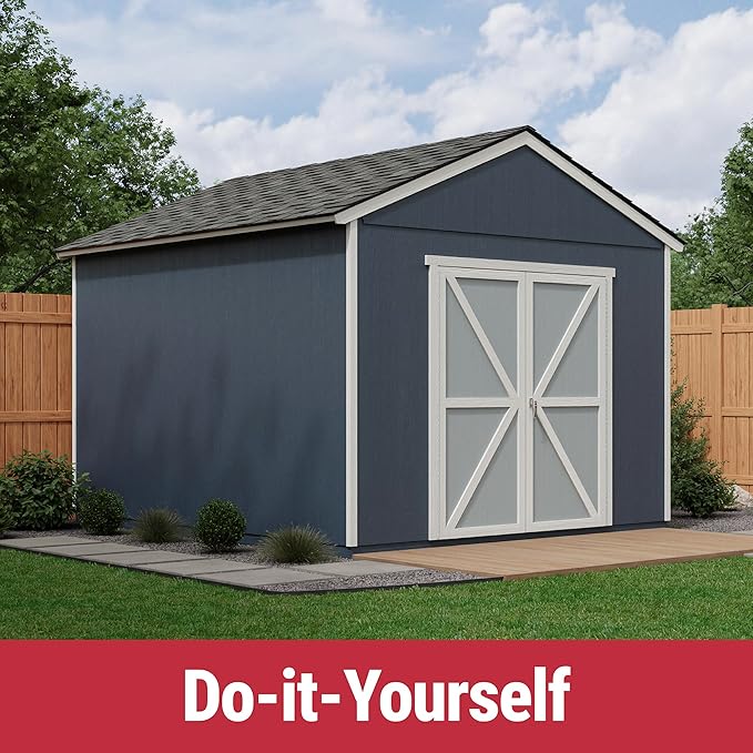 Handy Home Products Rookwood 10x12 Do-It-Yourself Wooden Storage Shed with Floor Kit- Does not Include Paint or Roofing Shingles