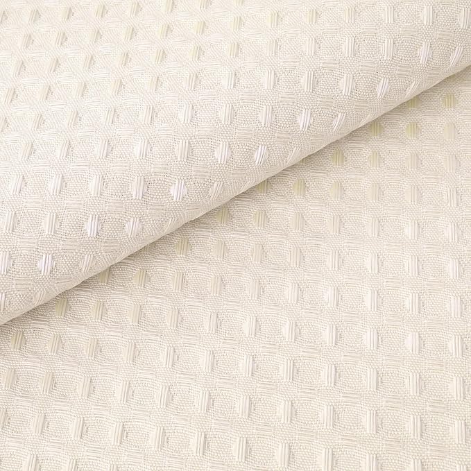 River Dream Stall Heavyweight No Hooks Required Dotted Waffle Weave Shower Curtain with Snap in Liner - 36W x 74H,Hotel Grade,Spa Like Bath Curtain,Graphite Cream