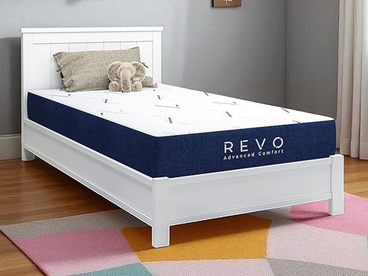 REVO Sleep Gel Memory Foam Mattress, 8-Inch Twin – Cooling Mattress with Pressure-Relieving Support and Breathable Comfort – Ideal for Kids, Guests, or Small Spaces