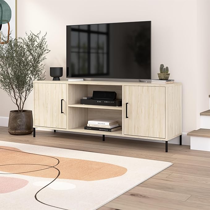 Bush Furniture Essence 58W TV Stand | Large Media Console Cabinet with Storage and Shelves for Living Room, Bedroom, Home or Entryway