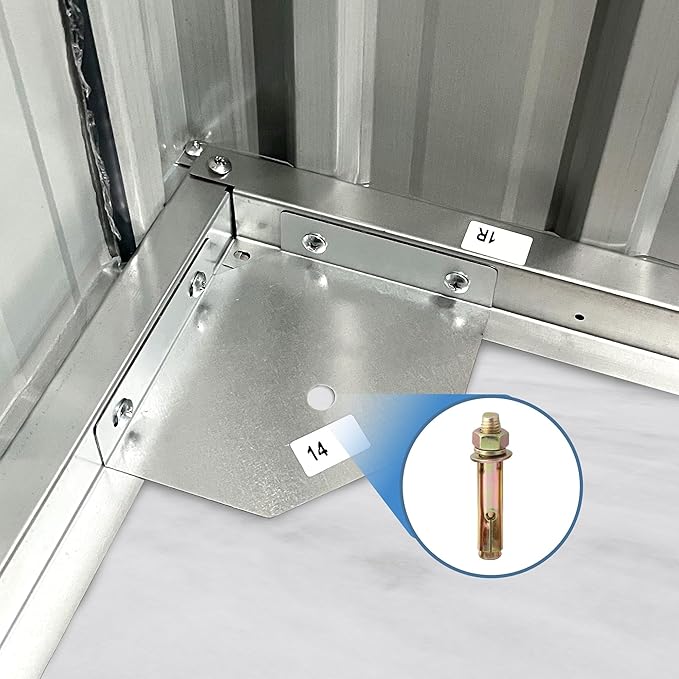 8x10 FT Outdoor Storage Shed, Metal Garden Shed with Window, Outside Tool Sheds with Lockable Sliding Doors, Waterproof Storage Building with 4 Air Vents for Backyard, Patio, Lawn, Dark Gray