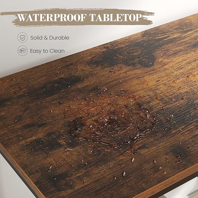 Tall TV Stand for TVs up to 55 Inch, TV Console Table with 3-Tier Open Storage Shelves, Modern Industrial Entertainment Center for Living Room, Bedroom，Rustic Brown