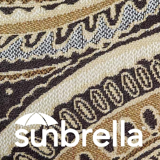 Outdoor Sunbrella Decorative Pillows Pack of 4, 16" x 16" Outdoor Pillow Set for Couch Bed Throw Patio Sofa, Royce Walnut