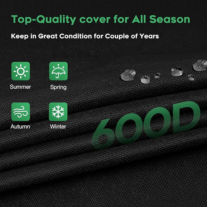 EZ-DONGTENG Griddle Cover Compatible with Weber Spirit 300 Series Griddle and Weber Genesis 300 Series Griddle, Full-Size Storage Bag with Durable Handles and Thickened Bottom, Black