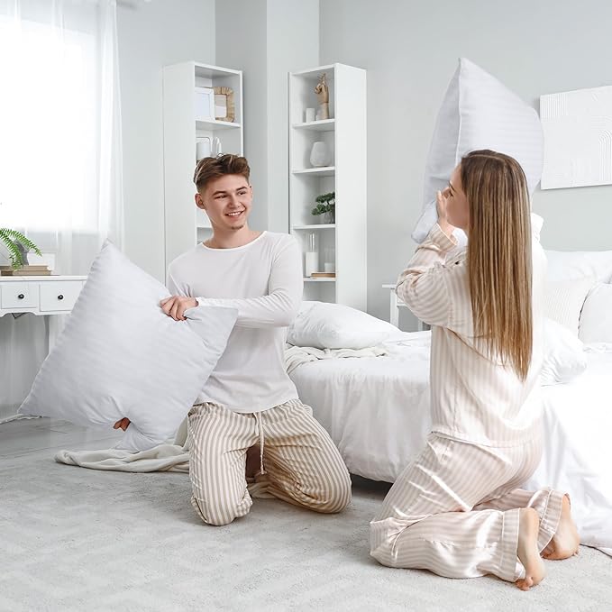 Utopia Bedding Pillows European Size Set of 2 (White), Hotel Pillows, Cooling Pillow for Side, Back or Stomach Sleepers