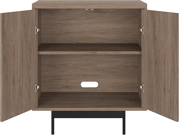 Henn&Hart 28" Wide Rectangular Accent Cabinet in Weathered Gray, for Home, Living Room, Bedroom, Entertainment Room, Office