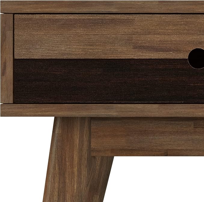 SIMPLIHOME Clarkson SOLID ACACIA WOOD 22 Inch Wide Rectangle Contemporary End Table in Rustic Natural Aged Brown, For the Living Room and Bedroom