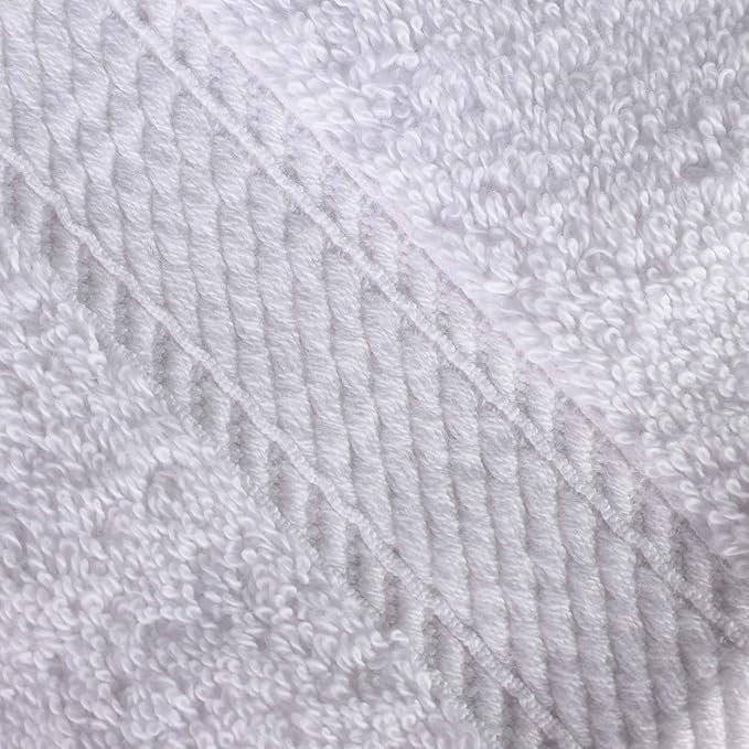 SUPERIOR Egyptian Cotton Pile 9 Piece Towel Set, Includes 3 Bath, 3 Hand, 3 Face Towels/Washcloths, Ultra Soft Luxury Towels, Thick Plush Essentials, Guest Bath, Spa, Hotel Bathroom, White