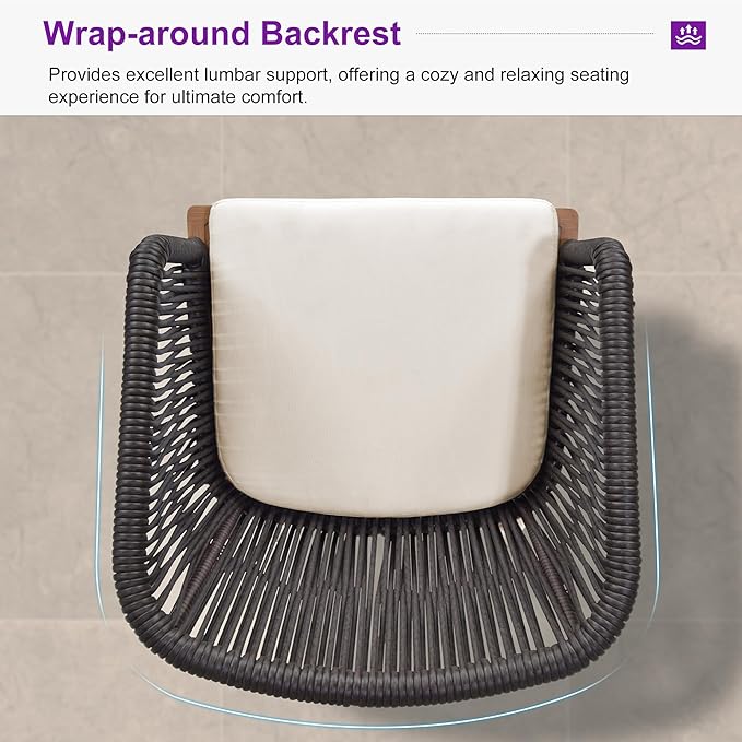 PURPLE LEAF 11 Pieces Outdoor Dining Set Patio Table and Chairs Set Aluminum Wicker Rattan Patio Furniture Set for Lawn Garden Backyard Teak