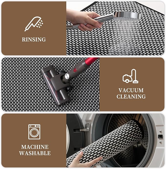RESARE Non Slip Bath Mat - Machine Washable Bathroom Rugs, Super Absorbent Bath Mat Quick Dry Bathroom Mat, Bath Rugs Ultra Soft Rugs for Bathroom Floor, 24"x35" Black