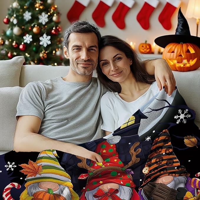 Halloween Blanket, Halloween Throw Blanket for Sofa Couch Room Bed, Xmas Gifts for Women Men Daughter Son Kids, Gifts for Thanksgiving, Pumpkin Gift, 50"x60"