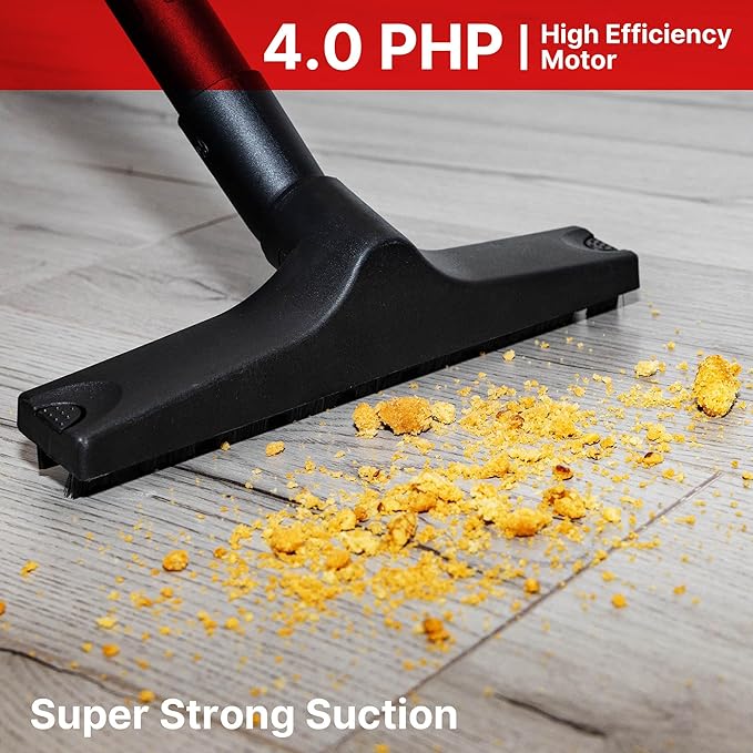 Shop-Vac 3 Gallon 4.0 HP Wet/Dry Vacuum with Blower Function, Stainless Steel Tank, Portable Shop Vacuum with Wheels, Includes Filters, Hose & Accessories, Ideal for Garage and Workshop