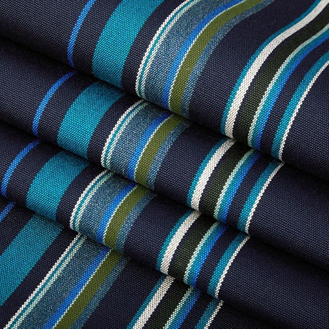 RSH DECOR: Sunbrella Square Throw Pillows Set of 2 | 24" x 24" | Water and Fade-Resistant Performance Fabric | Outdoor Pillow Covers with Down-Alternative Inserts | Stanton Lagoon