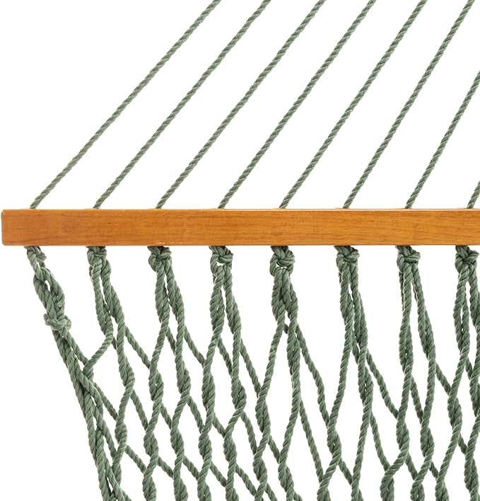 Original Pawleys Island 15DCMDW Presidential Meadow Duracord Rope Hammock w/Extension Chains & Tree Hooks, Handcrafted in The USA, Accommodates 2 People, 450 LB Weight Capacity, 13 ft. x 65 in.