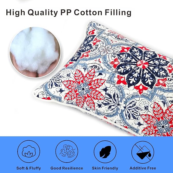 JMGBird Outdoor Lumbar Pillows Pack of 2 Outdoor Decorative Pillows with Insert Included 12×20 Inch Outdoor Pillows for Patio Furniture