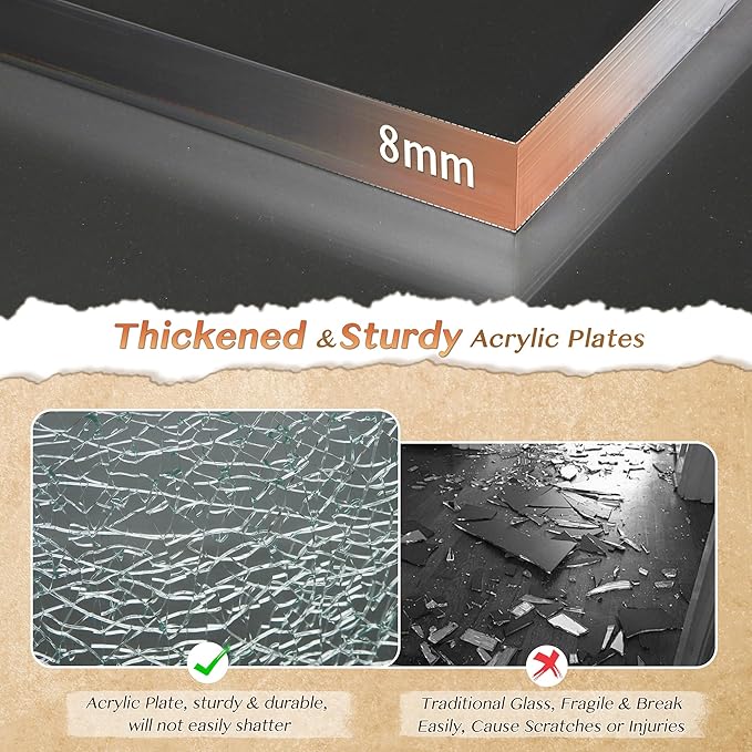 EnHomee Dresser for Bedroom with LED Lights & Power Outlets Tall Dresser with 8 Drawers Fabric Dressers & Chests of Drawers for Bedroom, Closet, Sturdy Metal Frame, Acrylic Plates (White)