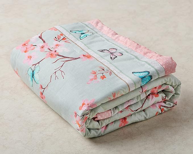 Maison d' Hermine Throw Blanket for Couch Lightweight Soft Warm Breathable Cotton Throw Blankets for Bed Girls Boys Women Men Gifts Sofa Travel Living Room Chair Bedding (60"x80", Blossoms in Spring)