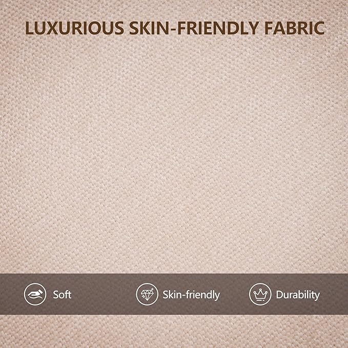 Swivel Modern Accent Chair,Luxury Fabric Upholstered Makeup Chair Comfy Barrel Chair with No Wheels,360°Rotating Vanity Armchair for Living Room Bedroom Office (White)