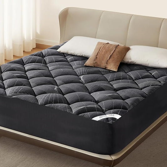 BEDLORE Full Mattress Topper, Viscose Made from Bamboo Soft Pillow Top Mattress Pad, Thick Mattress Cover for Back Pain Relief with 6-15 inches Deep Pocket