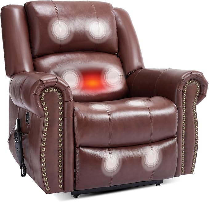 Recliner Chairs for Adults, Oversized Bedroom Chair with Massage, Sofa Chair Home Theater Seating with Lumbar Support, Comfortable Lift Chair for Elderly, Glider Nursery Chair for Living Room