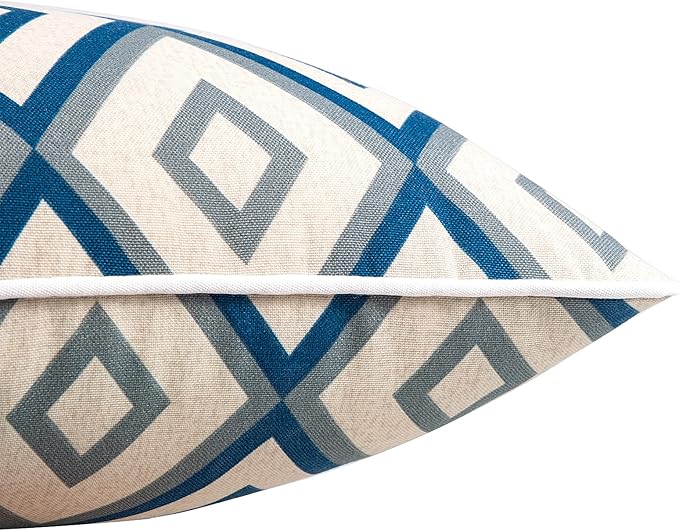 JMGBird Outdoor Pillows Waterproof Set of 2 Outdoor Lumbar Pillows with Insert Included 12×20 Inch Outdoor Pillow for Patio Furniture