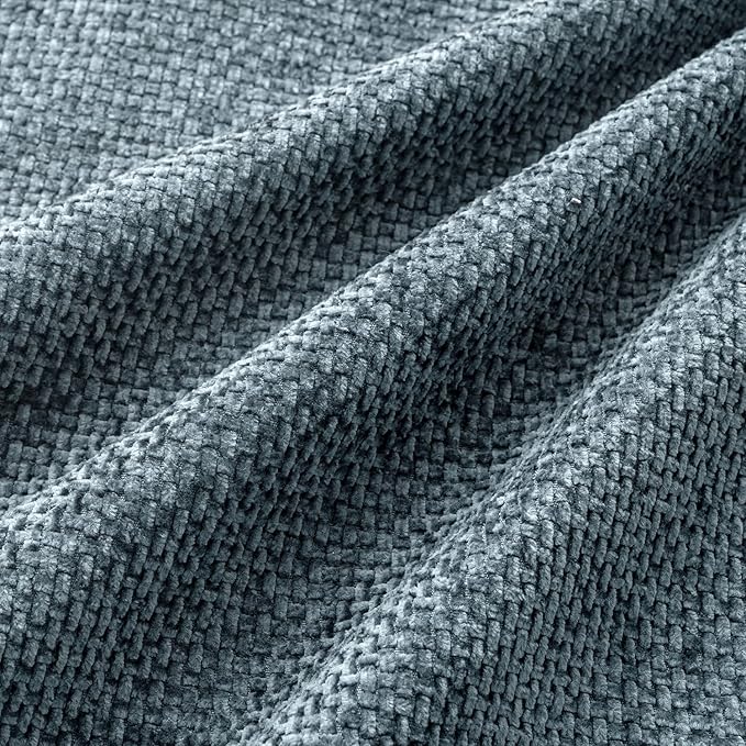 MIULEE Pack of 4 Couch Throw Pillow Covers 18x18 Inch Navy Blue Soft Decorative Chenille Pillow Covers Farmhouse Accent Cushion Covers for Boho Home Decor Sofa Bedroom Living Room