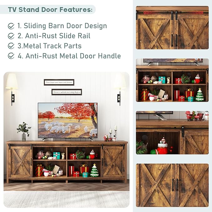 80 INCH Farmhouse TV Stands for 90inch TV