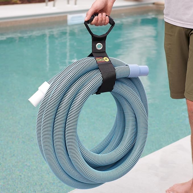 Easy-Carry Wrap-It Storage Straps - 28” (2-Pack) Black with Grommet - Cord Wrap and Hose Organizer for Your RV Tool Kit