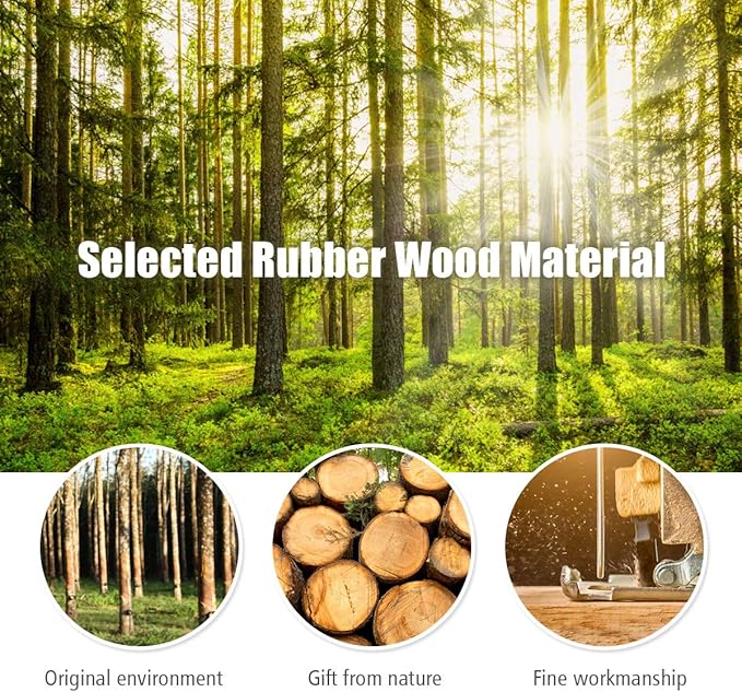 Tangkula Wood Coat Rack Freestanding, Entryway Height Adjustable Coat Stand with 9 Hooks & Stable Tri-Legged Base, Rubber Wood Coat Tree Hall Tree Coat Hanger Stand for Home Office Hall Entryway