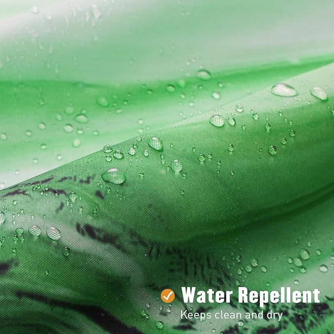 MitoVilla Emerald Green Marble Shower Curtain, Modern Ombre Fabric Cloth Shower Curtains for Luxury Bathroom Decor, Abstract Watercolor Shower Curtain, 72x72