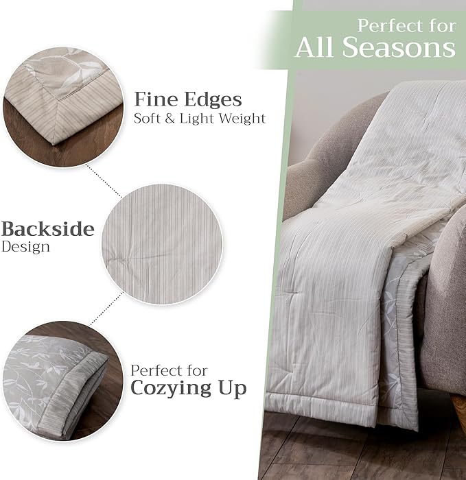 Maison d' Hermine Throw Blanket for Couch Lightweight Soft Warm Breathable Cotton Throw Blankets for Bed Girls Boys Women Men Gifts Sofa Travel Living Room Chair Bedding (50"x60", Louxor)