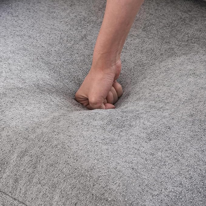 JACH V-Shaped Cloud Sectional Couch for Living Room, 5-Seats Modular Convertible Sofas, Sofa Covers Removable, Cloud Sofa for Living Room, Apartment (Grey)