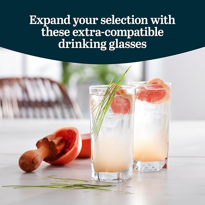 Libbey City Tumbler Glasses, 14.3-ounce, Set of 8